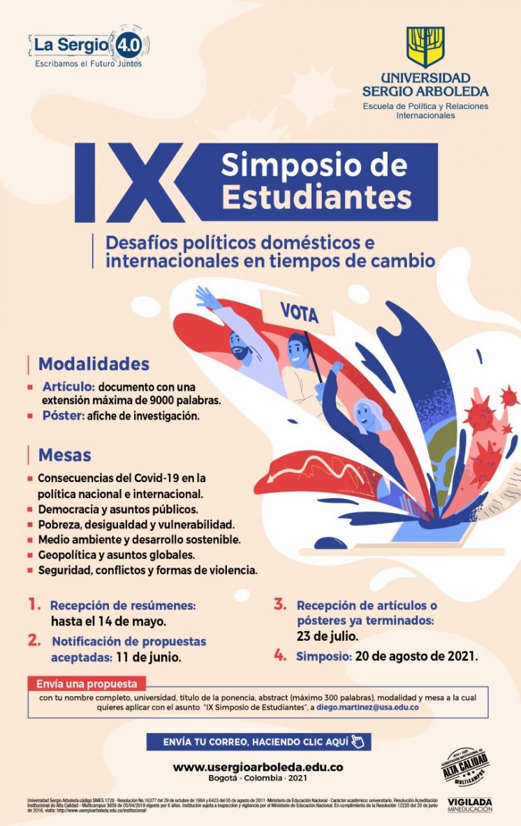 IX Simposio de Estudiantes. Desafíos políticos domésticos e internacionales en tiempos de cambio