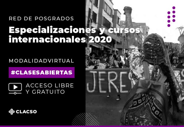 Red de Posgrados: Clases abiertas - Especializaciones 2020 - Modalidad virtual